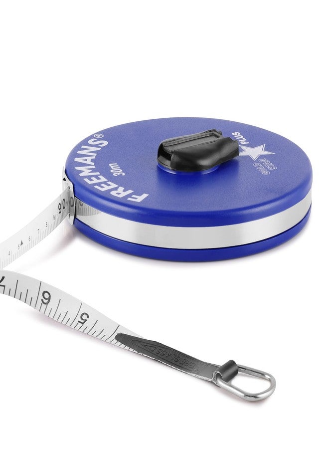 FREEMANS Goldstar Plus 30m:13mm Fibreglass Measuring Tape- 30m/100ft Multicolor || Case Reinforced With Stainless Steel Band || Durable Winding Mechanism Handle and Stainless Steel Mouth with End Hook - Image 5